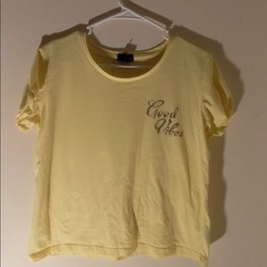 Wet seal graphic good vibes cropped tee shirt